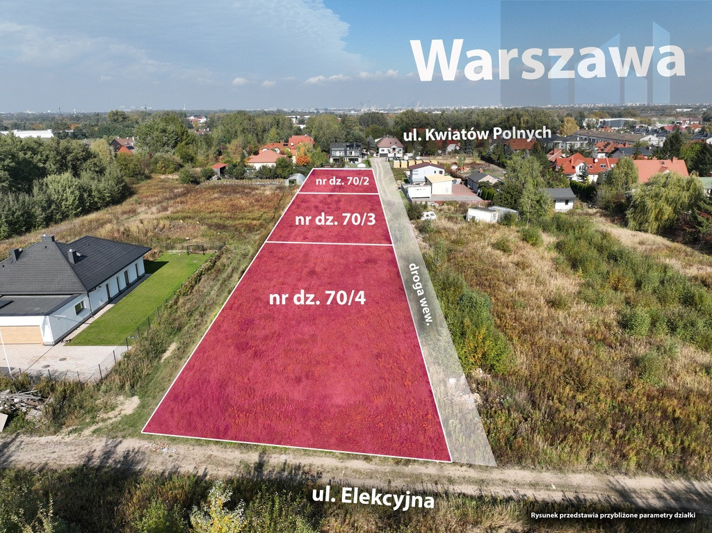 Działka Sprzedaż Dawidy Bankowe Kwiatów Polnych 11