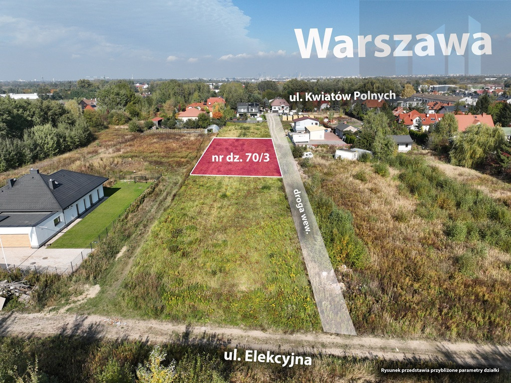 Działka Sprzedaż Dawidy Bankowe Kwiatów Polnych 18