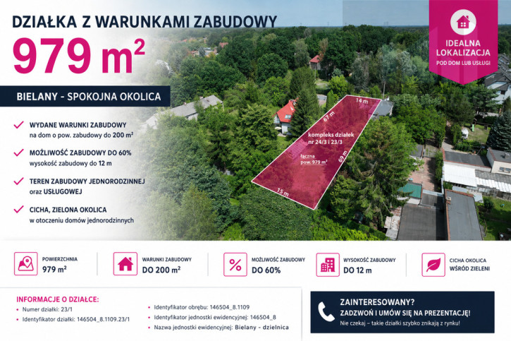 Działka Sprzedaż Warszawa Bielany Loteryjki 1
